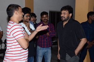 Chiranjeevi Watches Supreme Movie at Prasad Labs
